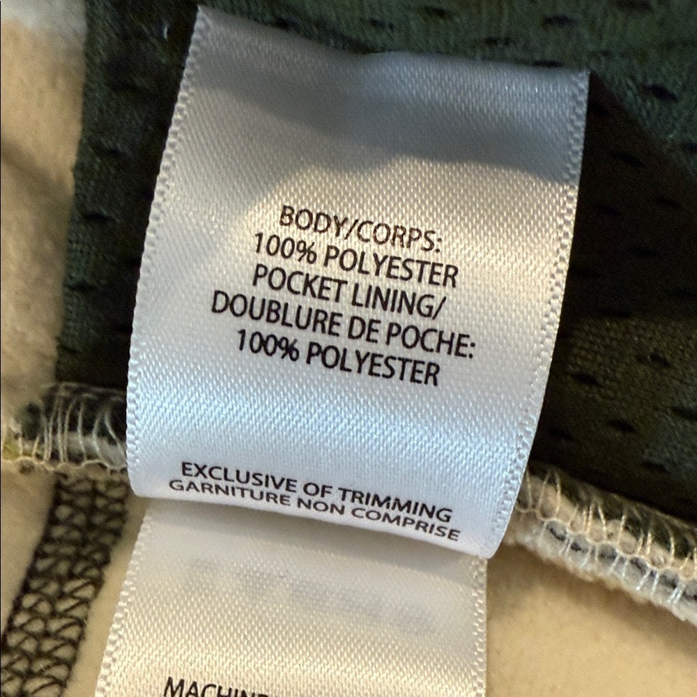 Canadiana Kids Jacket Sherpa Fleece Green and Cream Unisex Toddler Size 3T - Picture 14 of 15